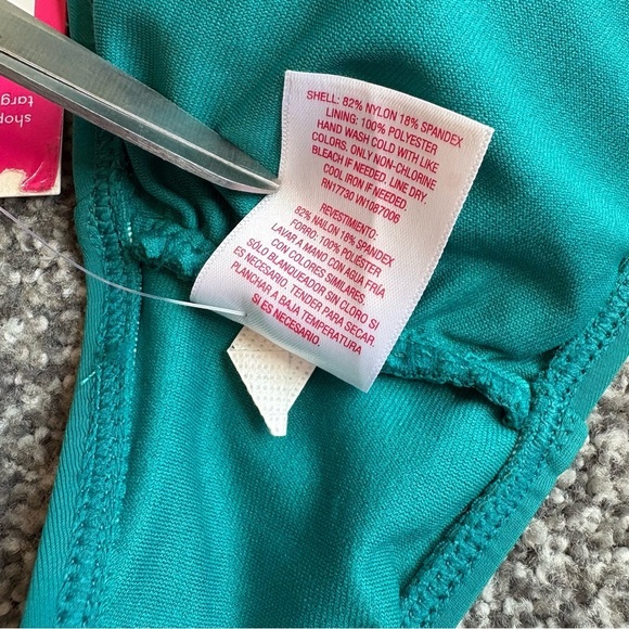 NWT Xhilaration Teal Wrap Around Tie Back Bikini Top -  Medium - Picture 6 of 6
